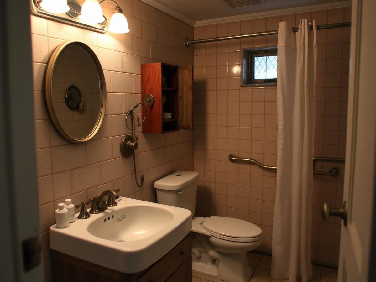 Dated bathroom before renovation